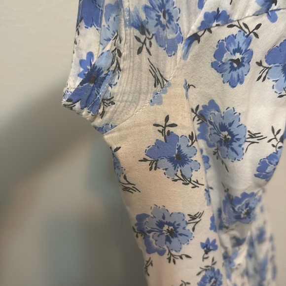 eShakti women's 100% cotton flower dress size 10 smocked back waist pockets - Picture 6 of 11